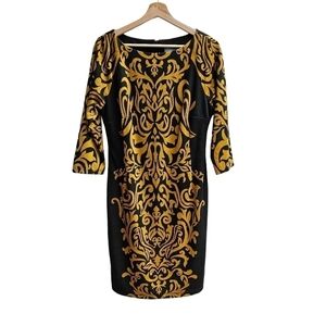 NWT Rabbit Rabbit Rabbit Knit Midi Dress with Geometric Pattern, Size Medium